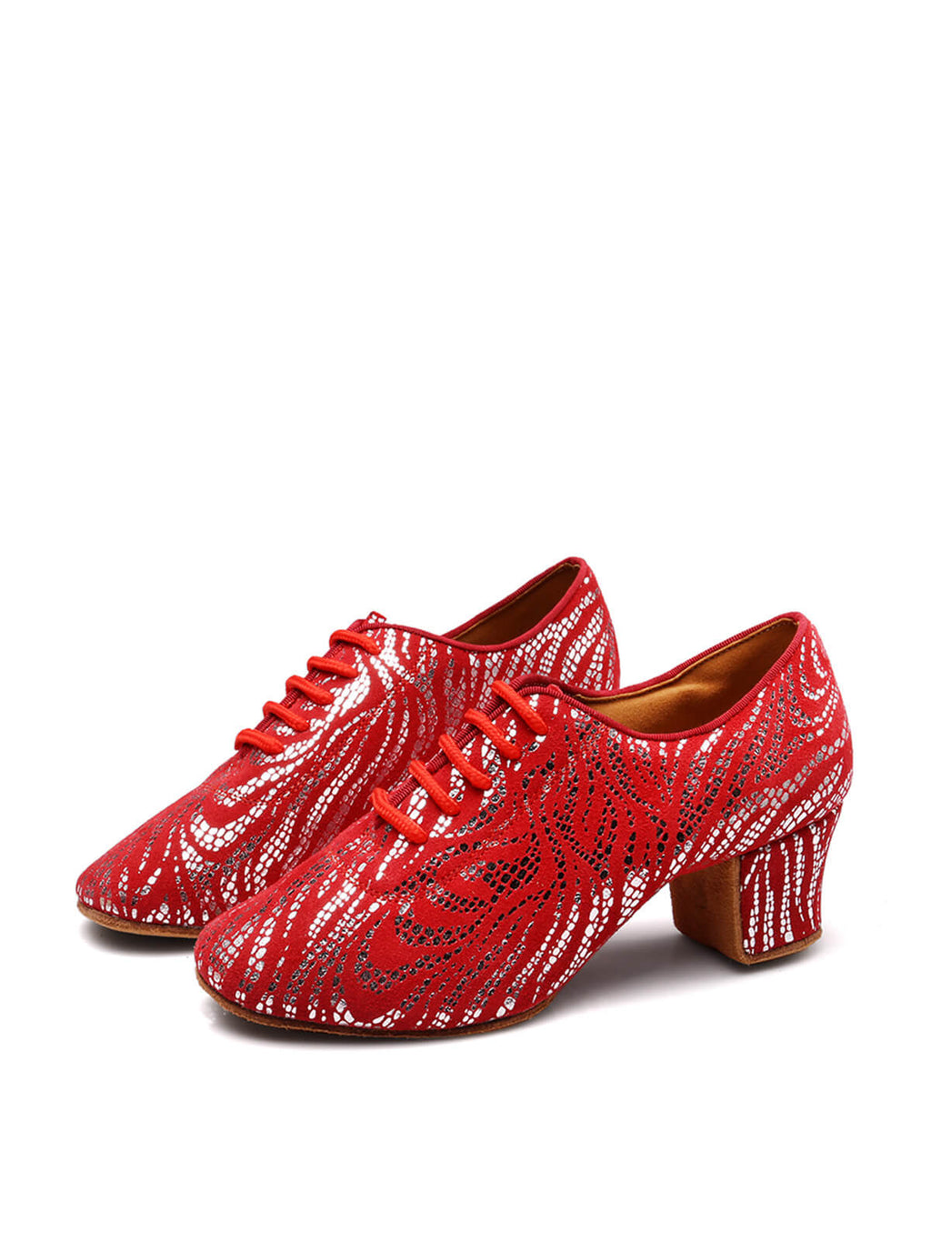 Red Highlights Modern Ballroom Practice Shoes