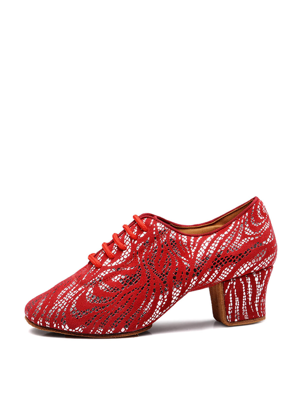 Red Highlights Modern Ballroom Practice Shoes