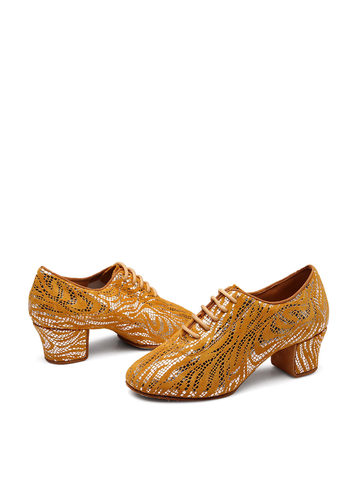 Orange Highlights Modern Ballroom Practice Shoes