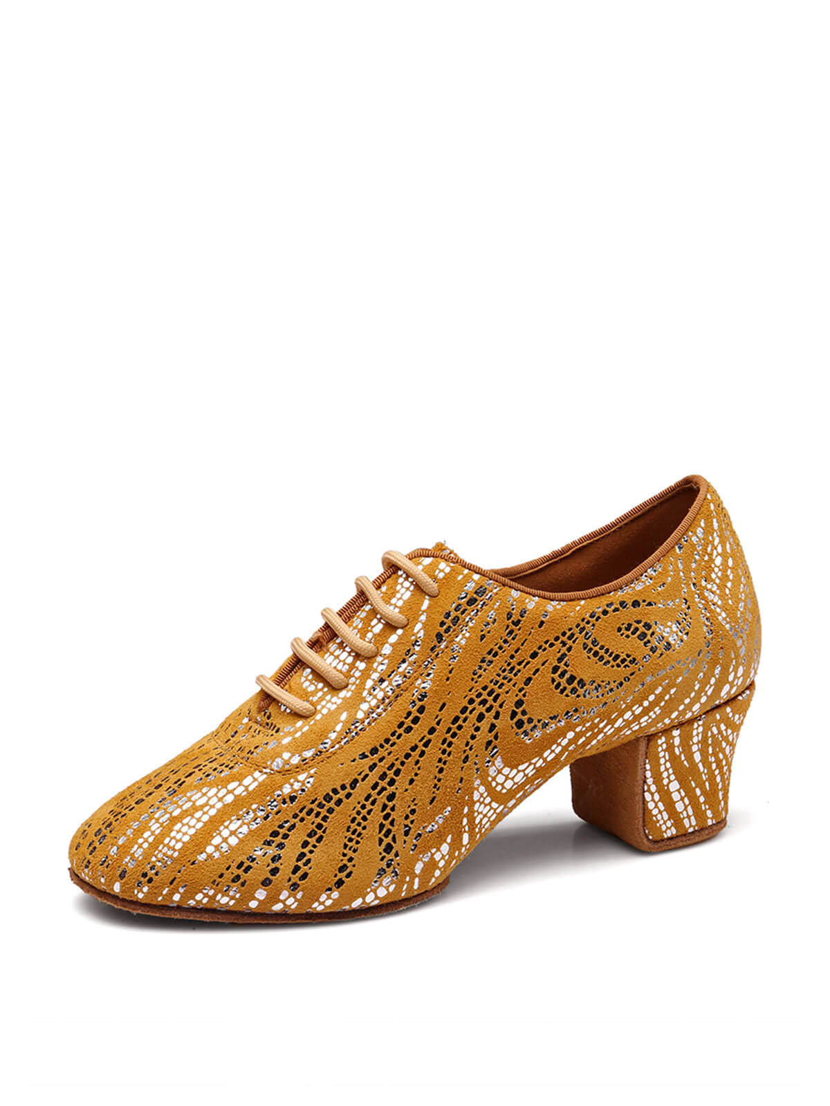 Orange Highlights Modern Ballroom Practice Shoes