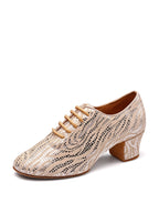 Beige Highlights Modern Ballroom Practice Shoes