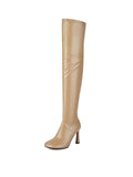 Apricot Closed-Toe Over-the-Knee Boots