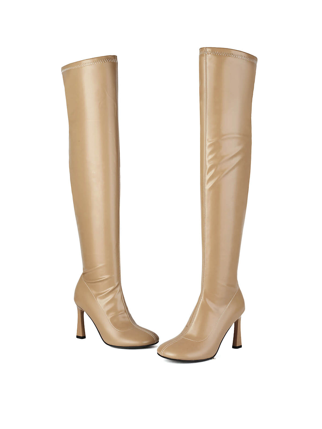 Apricot Closed-Toe Over-the-Knee Boots
