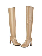 Apricot Closed-Toe Over-the-Knee Boots
