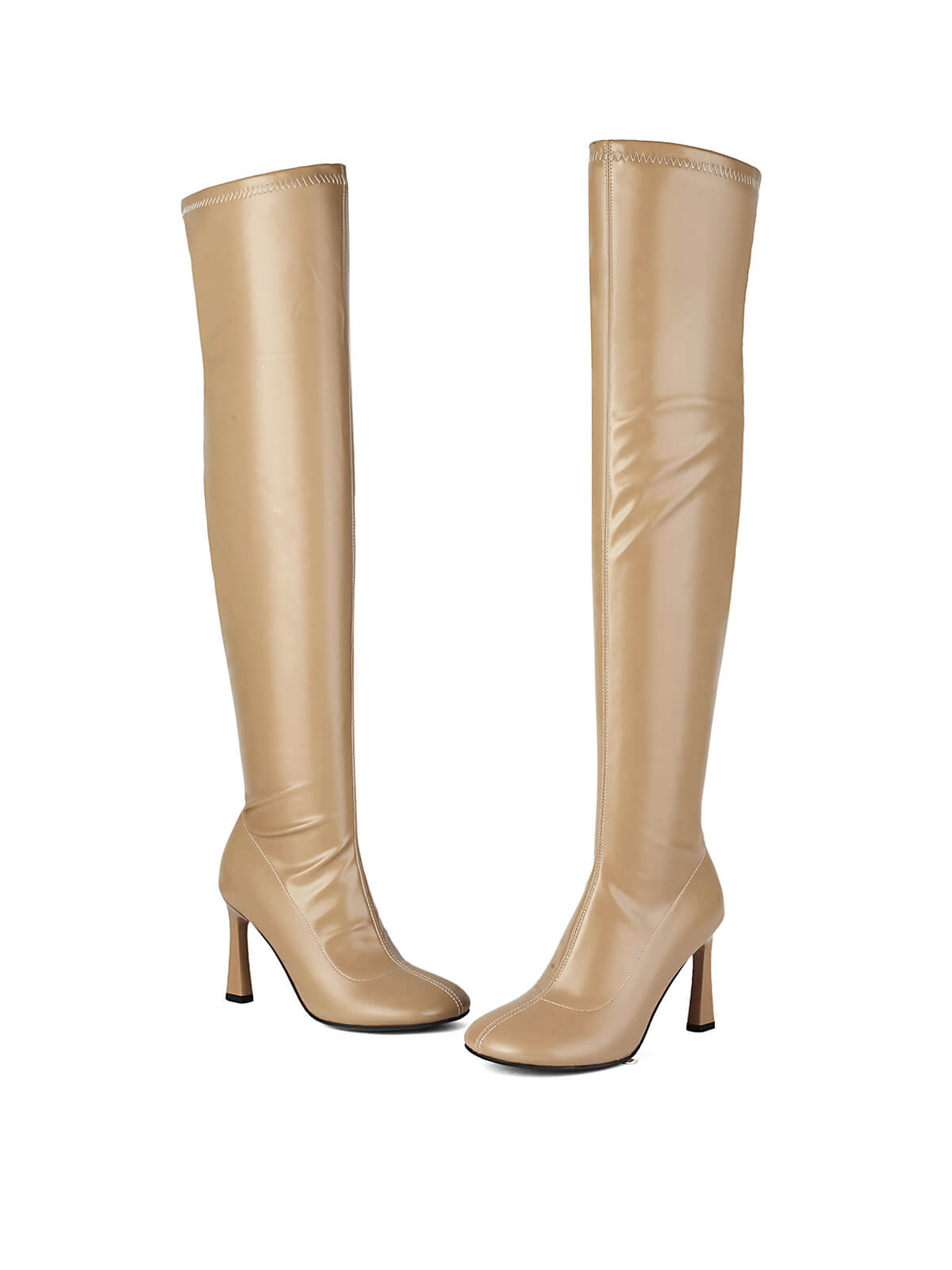 Apricot Closed-Toe Over-the-Knee Boots