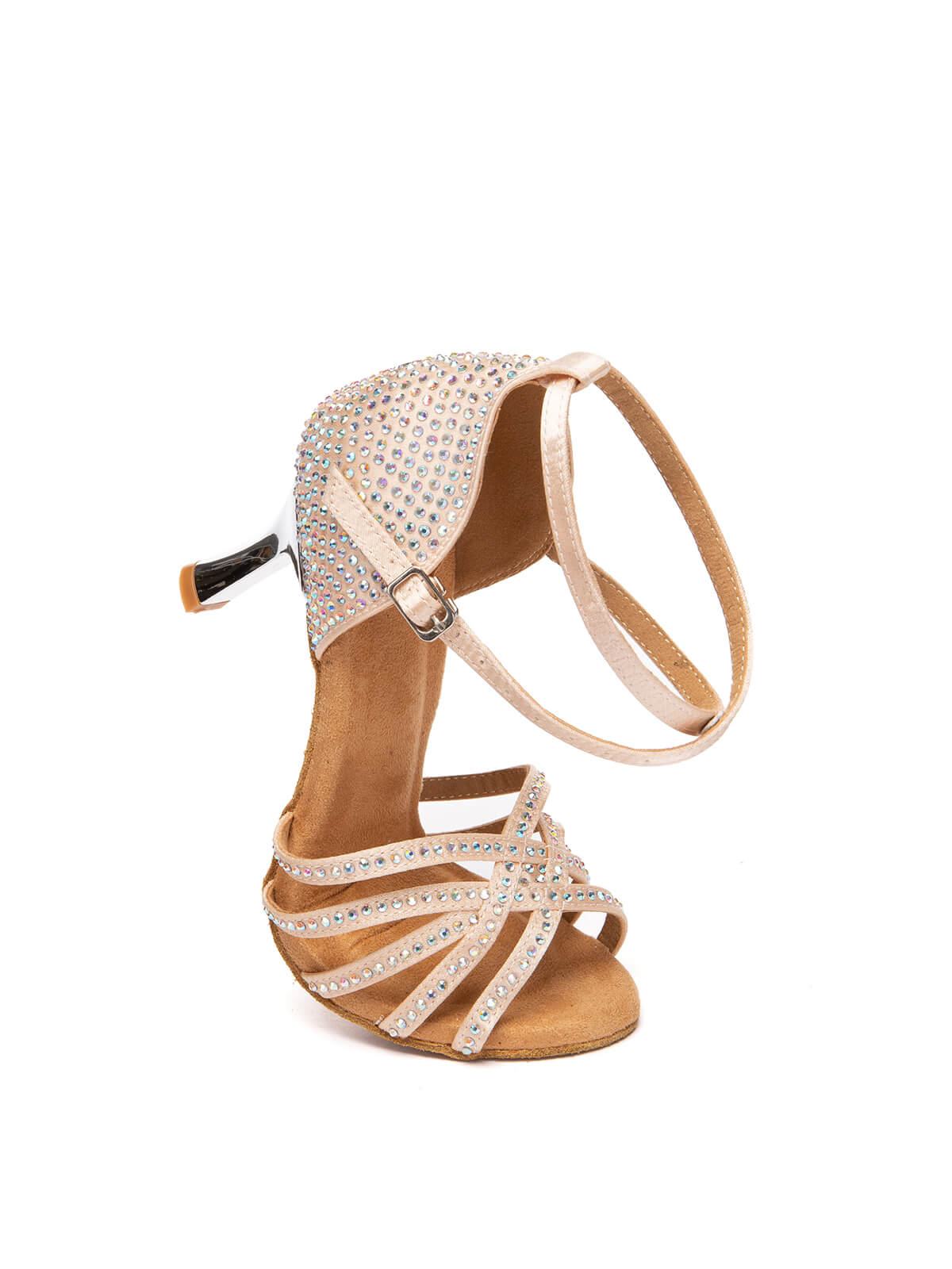 Apricot Rhinestone Latin Tango shoes