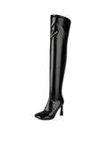 Black Closed-Toe Over-the-Knee Boots