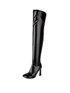 Black Closed-Toe Over-the-Knee Boots