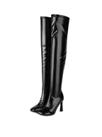 Black Closed-Toe Over-the-Knee Boots