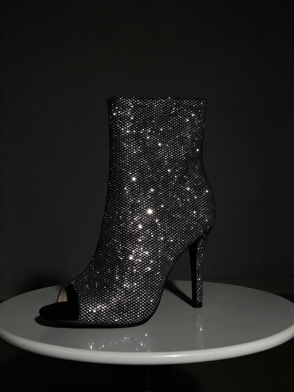 Bottes de danse nude à lacets et strass