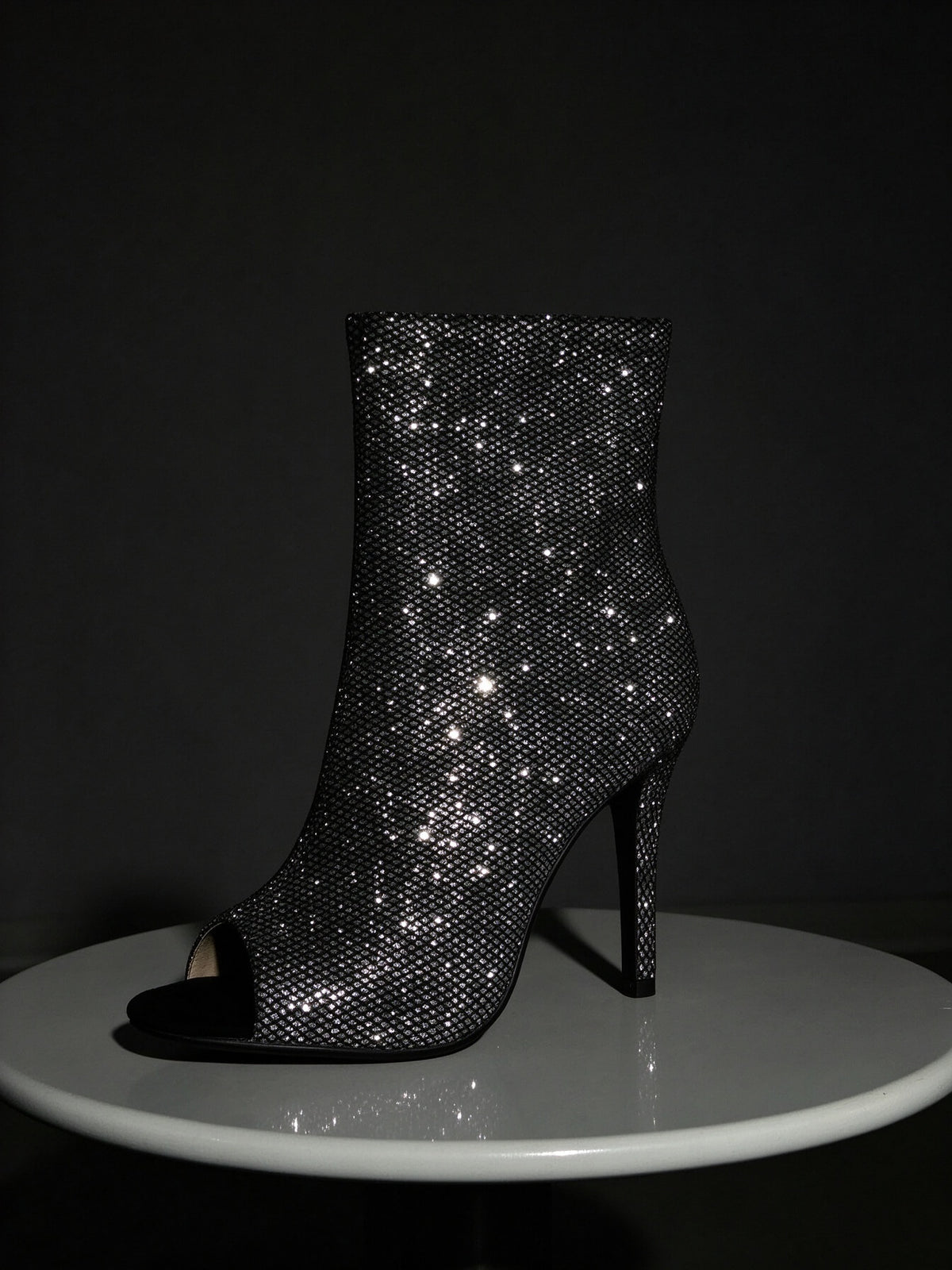 Bottes de danse nude à lacets et strass