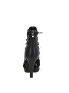 Black Jazz Dance Heels Ankle Strap Boots