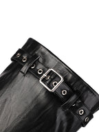 Black Matte Pointed-Toe Knee-High Boots