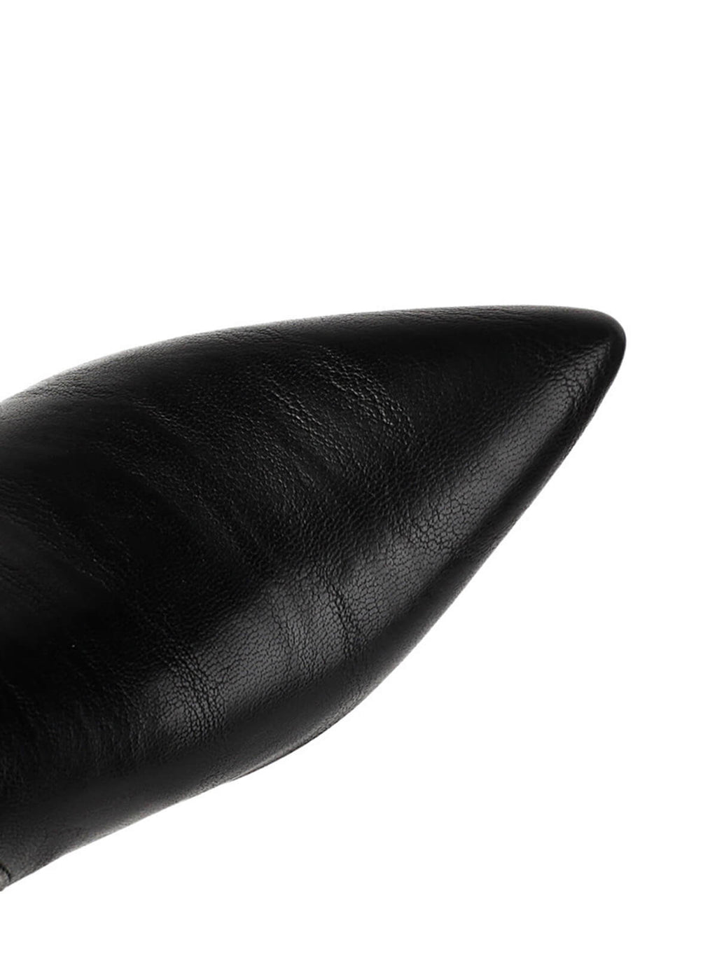 Black Matte Pointed-Toe Knee-High Boots