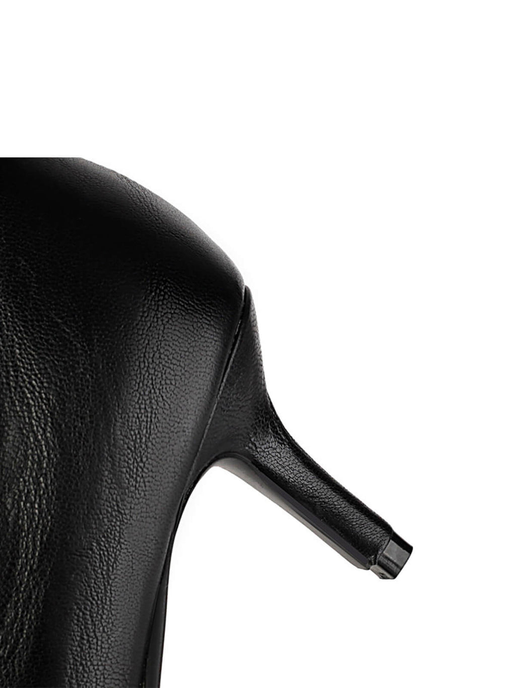 Black Matte Pointed-Toe Knee-High Boots