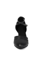 Black PU Leather Modern Waltz Heels