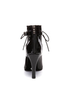 Black Patent Leather Lace-up Dance Shoes