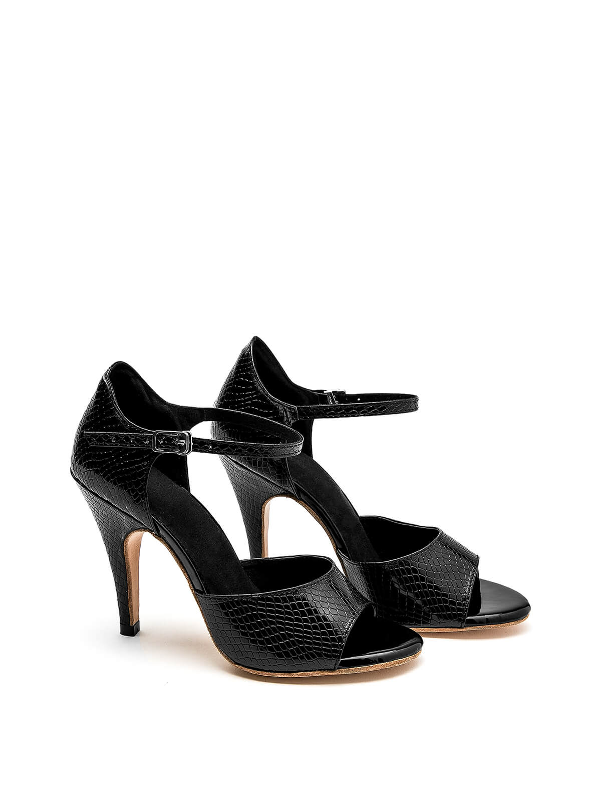 Black Patent Leather Tango Stiletto High Heels