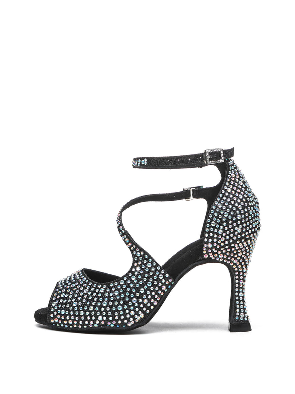 Black Rhinestone Latin Ballroom Dance Shoes