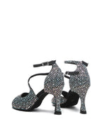 Black Rhinestone Latin Ballroom Dance Shoes