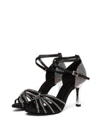 Black Rhinestone Latin Tango shoes