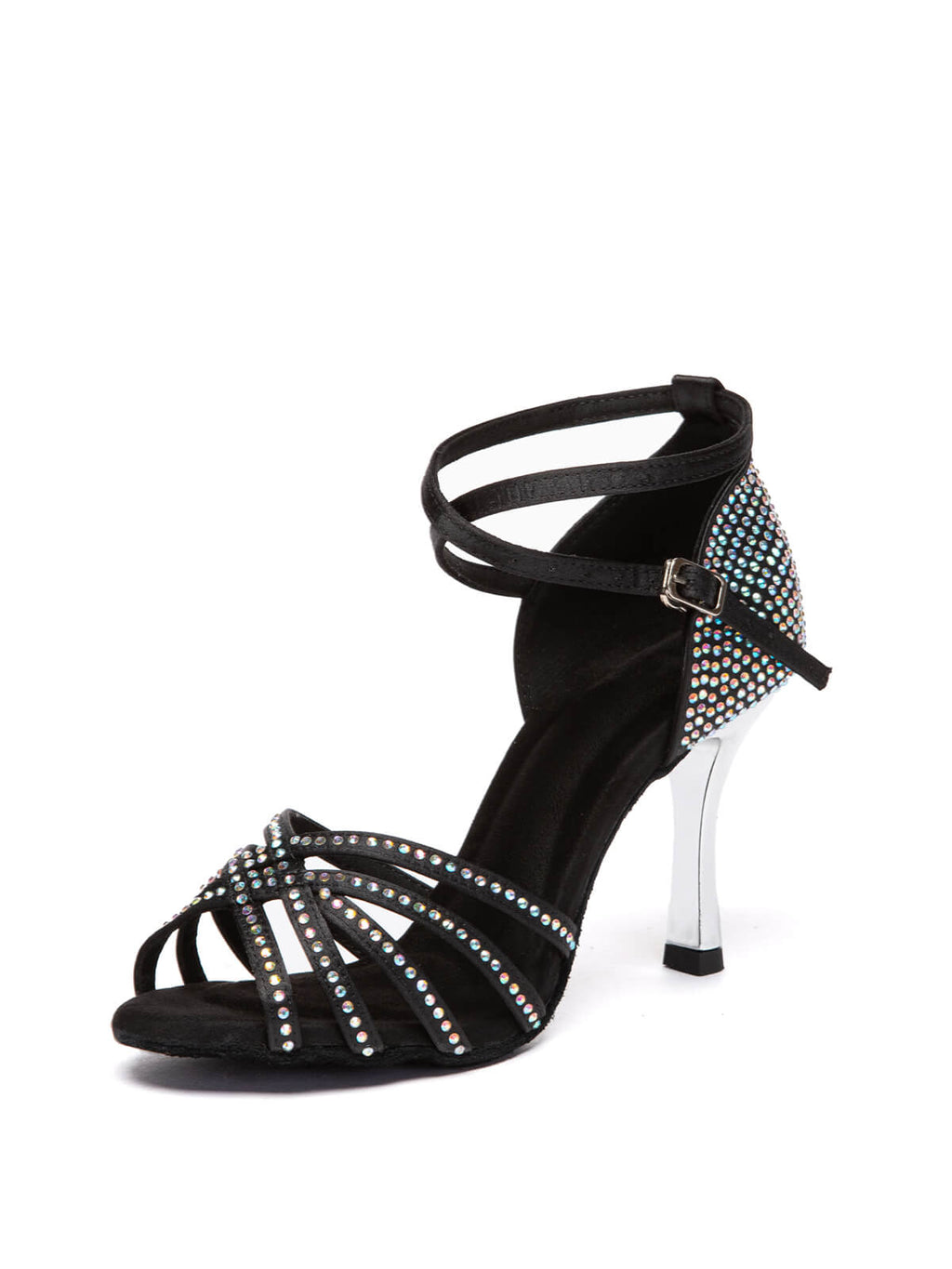 Black Rhinestone Latin Tango shoes