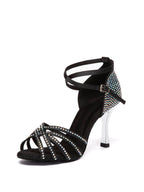 Black Rhinestone Latin Tango shoes