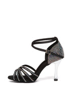 Black Rhinestone Latin Tango shoes