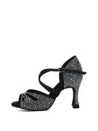 Black Rhinestone Women's Latin Dance Shoes
