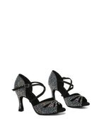 Black Rhinestone Women's Latin Dance Shoes