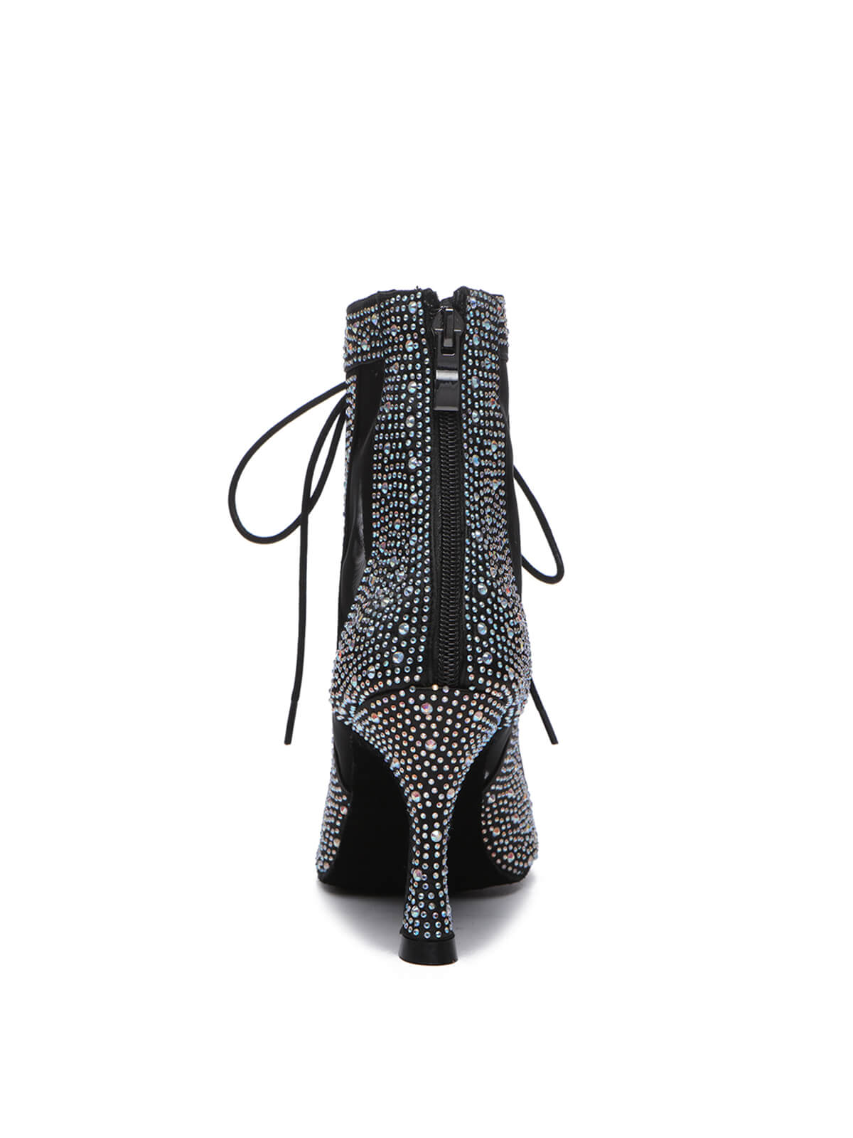 Black Shiny  Rhinestone Heels Dance Shoes