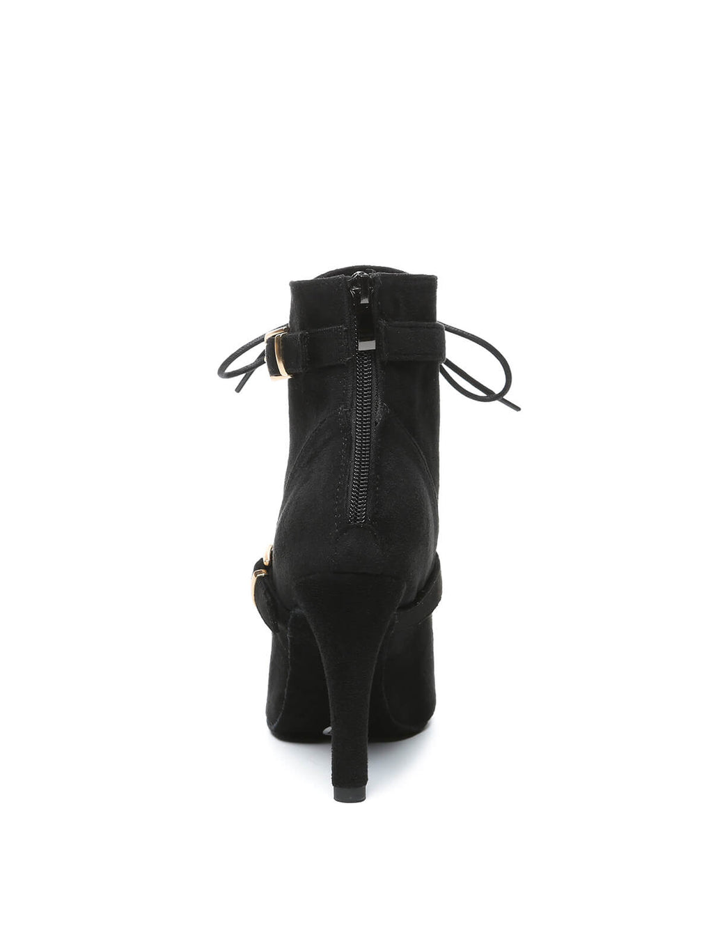 Black Suede Lace-Up Dance Boots
