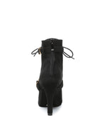 Black Suede Lace-Up Dance Boots