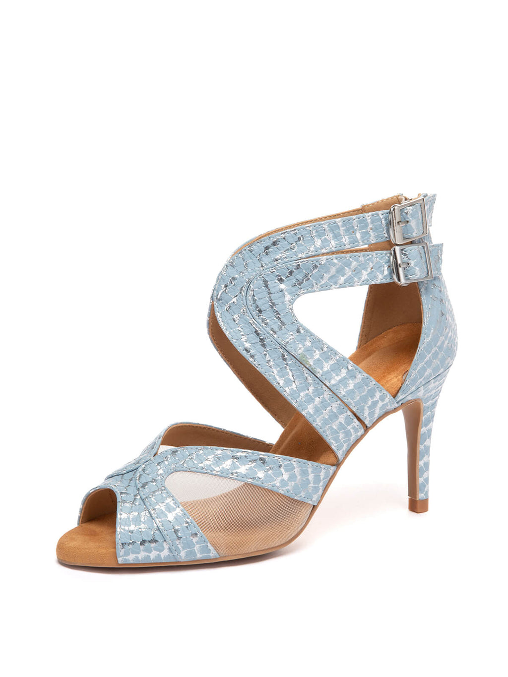 Bottes de danse à lacets en jean bleu