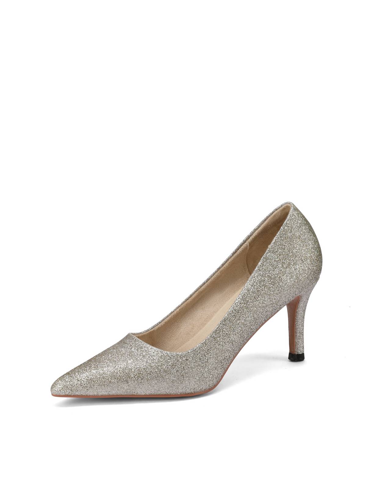 Gold Glitter Pump Heels