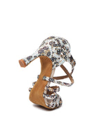 Leopard Rhinestone Latin Shoes