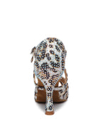 Leopard Rhinestone Latin Shoes