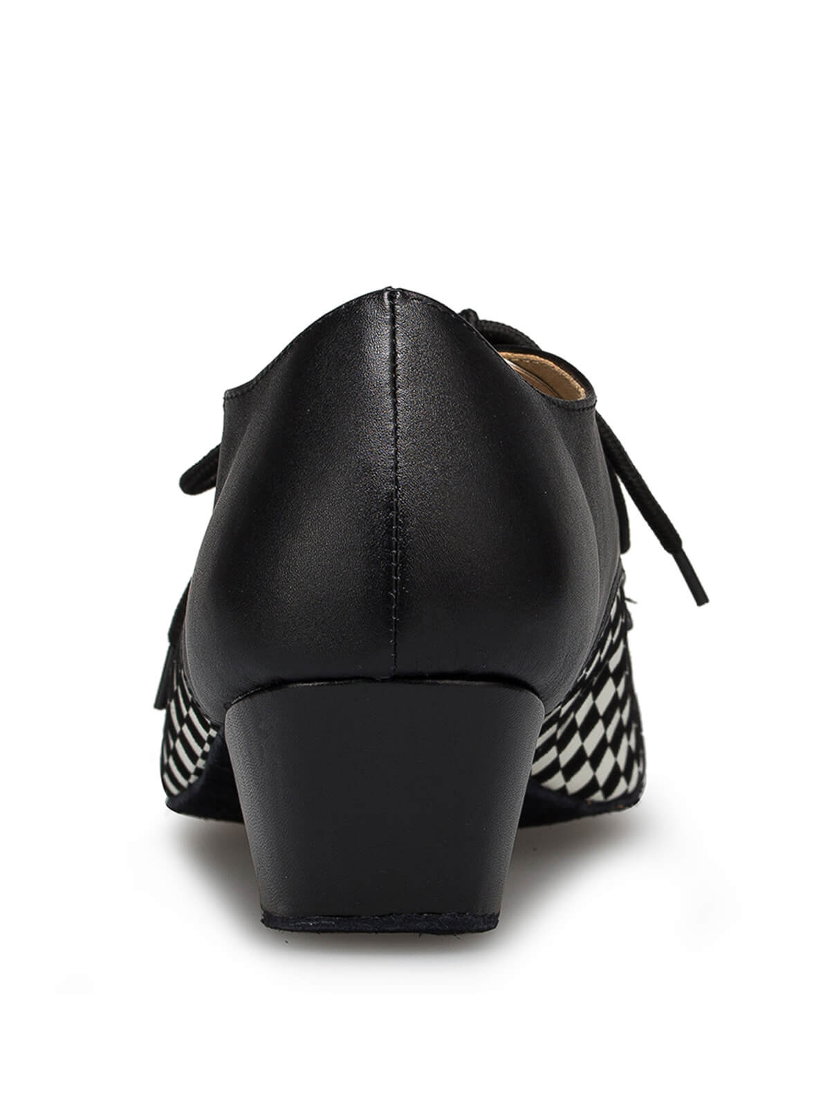 Men's Black＆White Checkered Dance Shoes