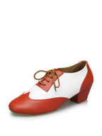 Men's Red & White Spliced Dance Shoes