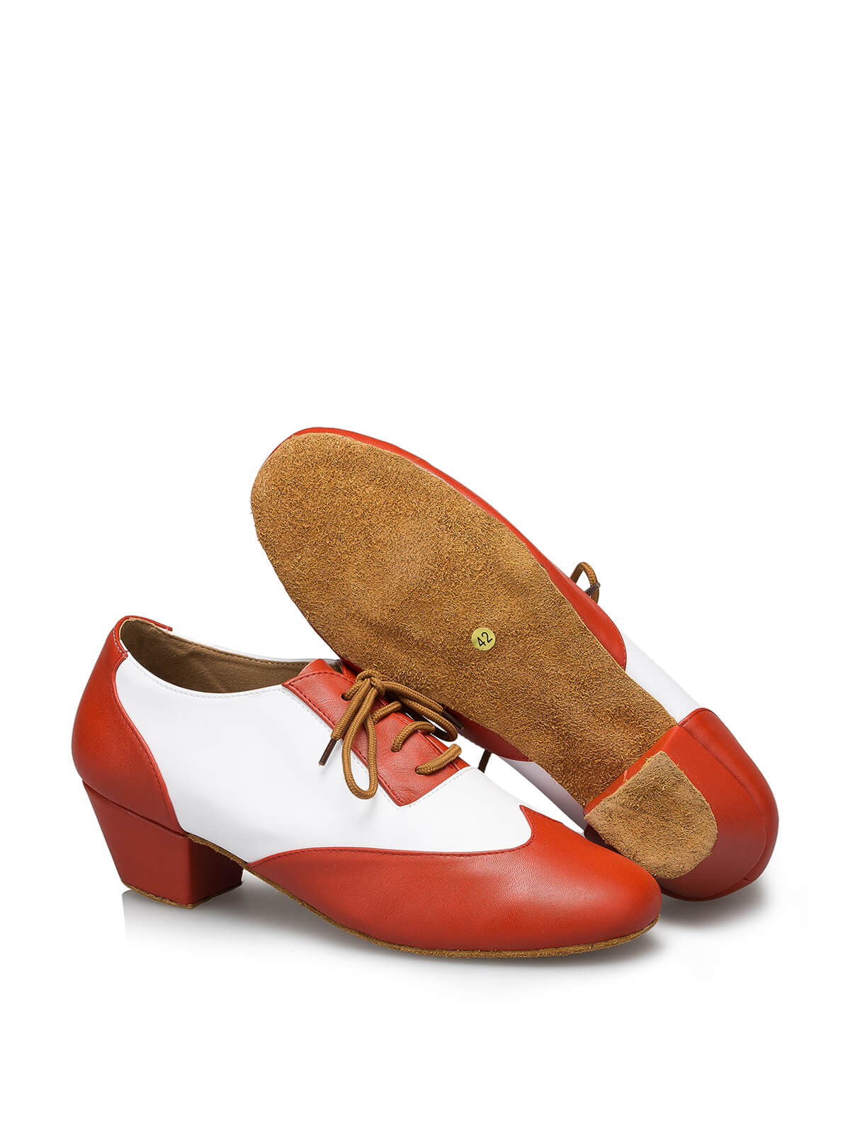 Men's Red & White Spliced Dance Shoes