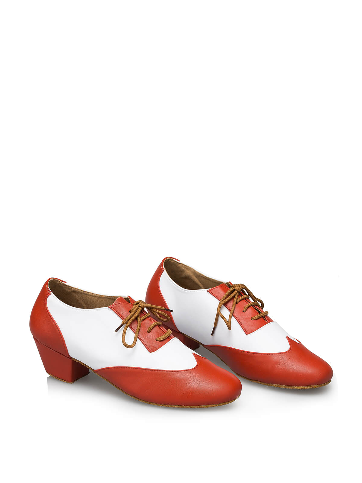 Men's Red & White Spliced Dance Shoes