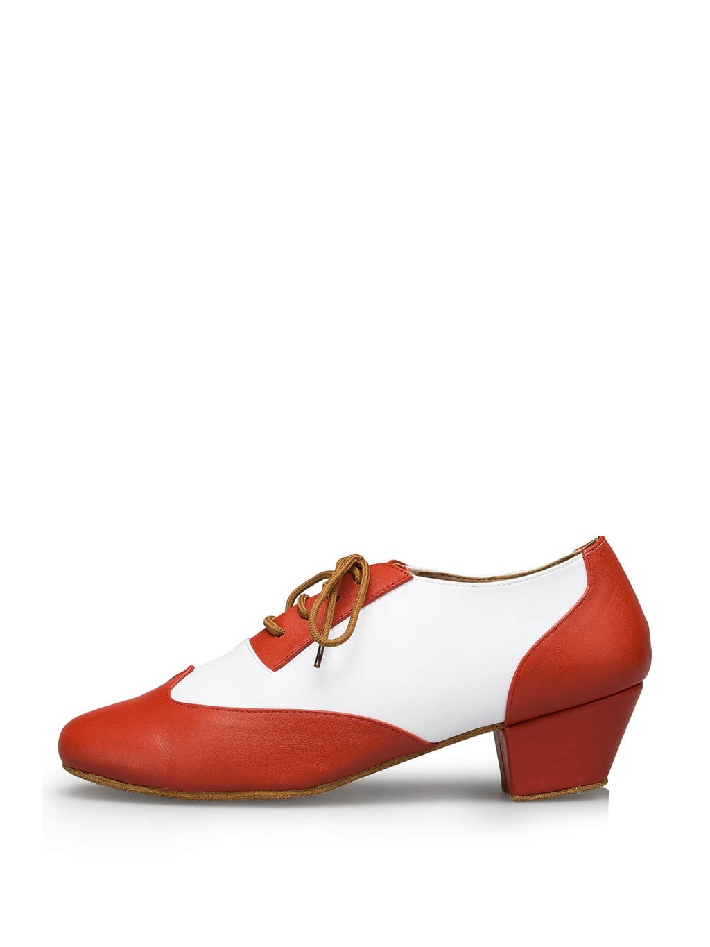 Men's Red & White Spliced Dance Shoes