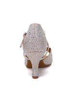 Pink Rhinestone Women's Latin Dance Shoes