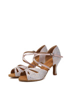 Pink Rhinestone Women's Latin Dance Shoes