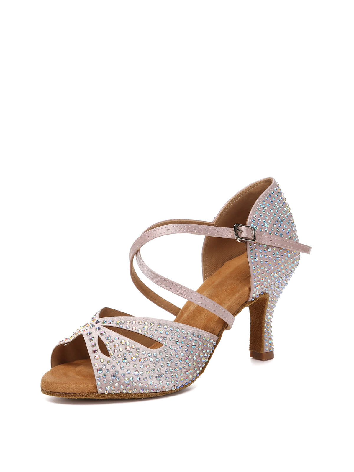 Pink Rhinestone Women's Latin Dance Shoes