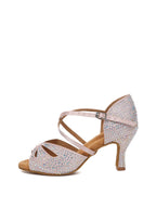 Pink Rhinestone Women's Latin Dance Shoes