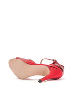Red Faux Leather Tango Stiletto High Heels