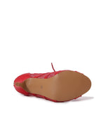 Red High Heel Latin Dance Boots