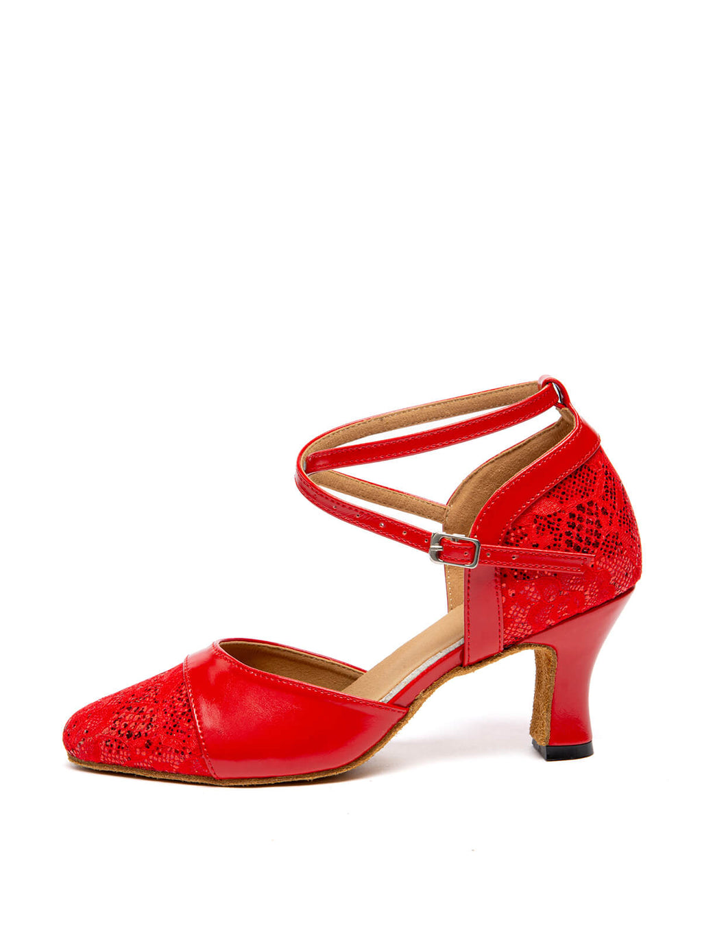 Chaussures à talons Abricot pour danse de salon latine