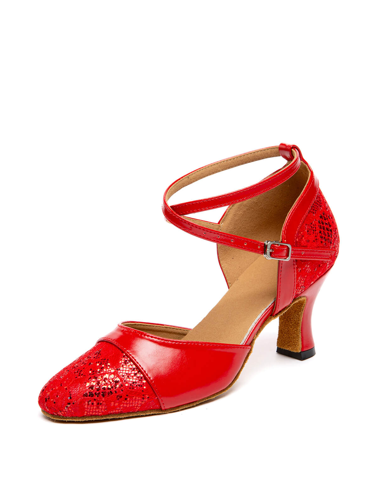 Chaussures à talons Abricot pour danse de salon latine